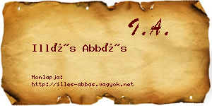 Illés Abbás névjegykártya